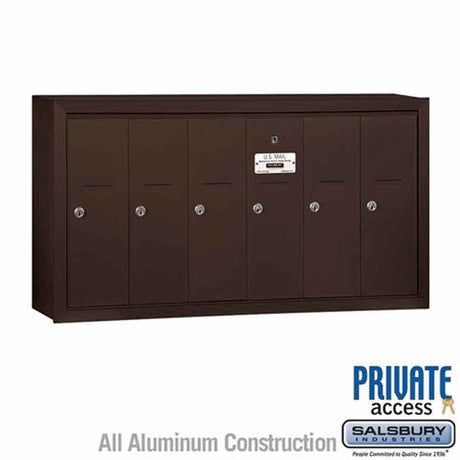 Salsbury Industries 3506ZSP bronze vertical mailbox private access