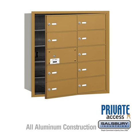 Salsbury Industries 3610GFP gold horizontal mailbox private access