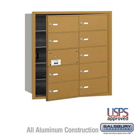 Salsbury Industries 3610GFU gold horizontal mailbox usps access