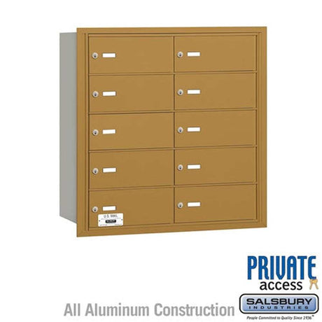 Salsbury Industries 3610GRP gold horizontal mailbox private access