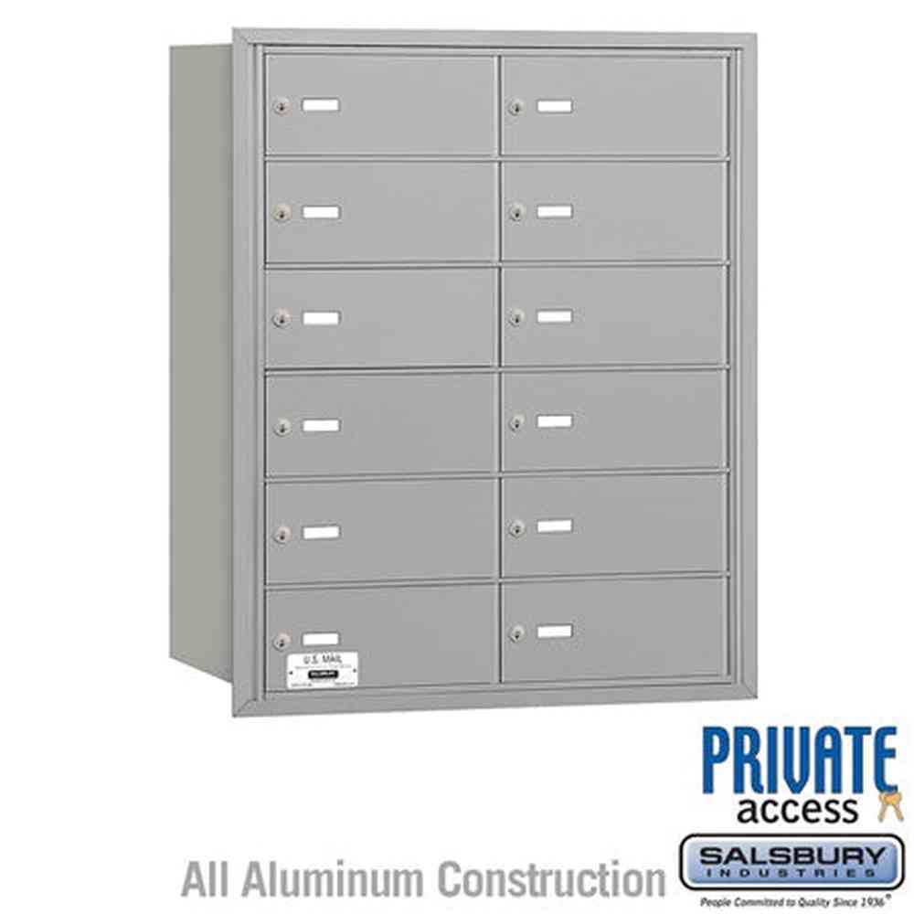 Salsbury Industries 3612ARP aluminum horizontal mailbox private access
