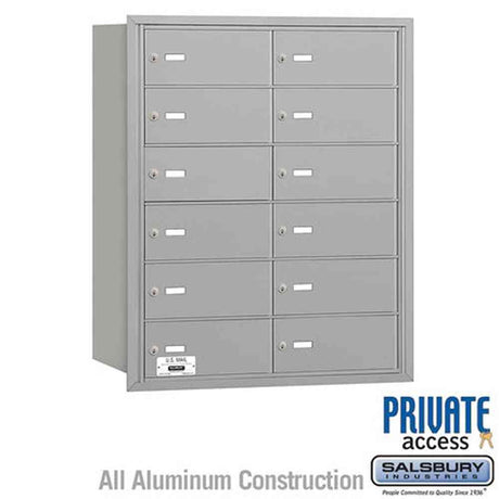 Salsbury Industries 3612ARP aluminum horizontal mailbox private access