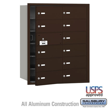 Salsbury Industries 3612ZFU horizontal mailbox usps access, additional view