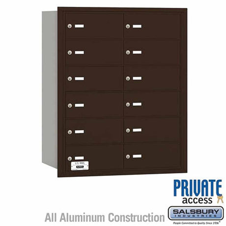 Salsbury Industries 3612ZRP bronze horizontal mailbox private access