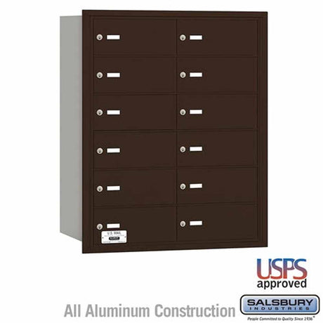 Salsbury Industries 3612ZRU bronze horizontal mailbox usps access
