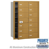 Salsbury Industries 3614GFP gold horizontal mailbox private access