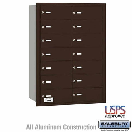 Salsbury Industries 3614ZRU bronze horizontal mailbox usps access