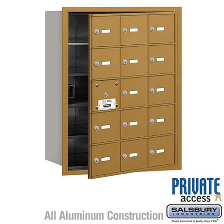 Salsbury Industries 3615GFP gold horizontal mailbox private access
