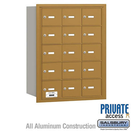 Salsbury Industries 3615GRP gold horizontal mailbox private access