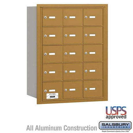 Salsbury Industries 3615GRU gold horizontal mailbox usps access