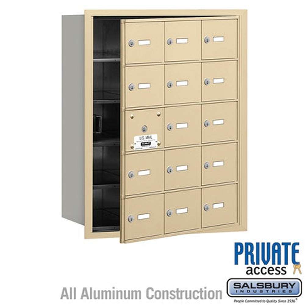 Salsbury Industries 3615SFP sandstone horizontal mailbox private access