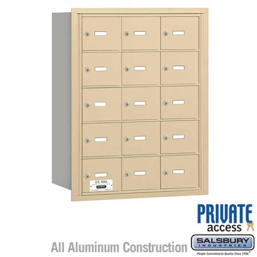 Salsbury Industries 3615SRP sandstone horizontal mailbox private access