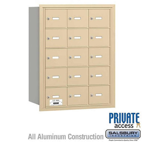 Salsbury Industries 3615SRP sandstone horizontal mailbox private access