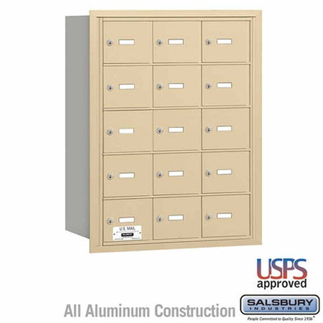 Salsbury Industries 3615SRU sandstone horizontal mailbox usps access