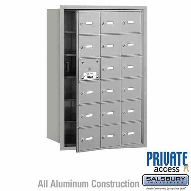 Salsbury Industries 3618AFP aluminum horizontal mailbox private access