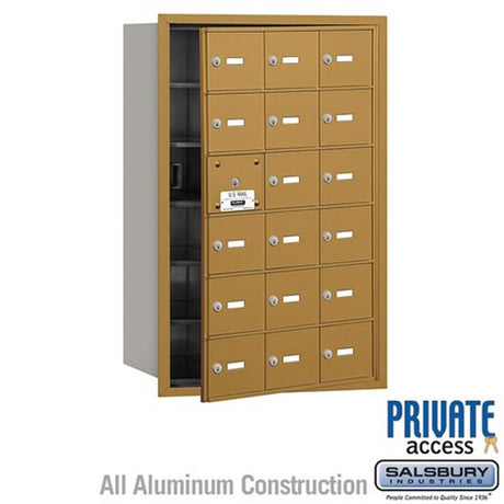 Salsbury Industries 3618GFP gold horizontal mailbox private access
