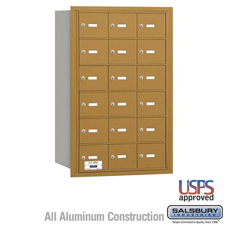 Salsbury Industries 3618GRU gold horizontal mailbox usps access