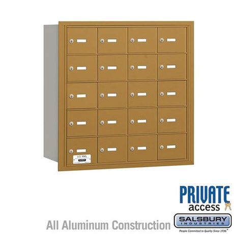 Salsbury Industries 3620GRP gold horizontal mailbox private access