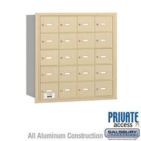Salsbury Industries 3620SRP sandstone horizontal mailbox private access