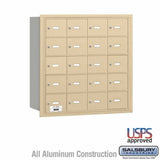 Salsbury Industries 3620SRU sandstone horizontal mailbox usps access