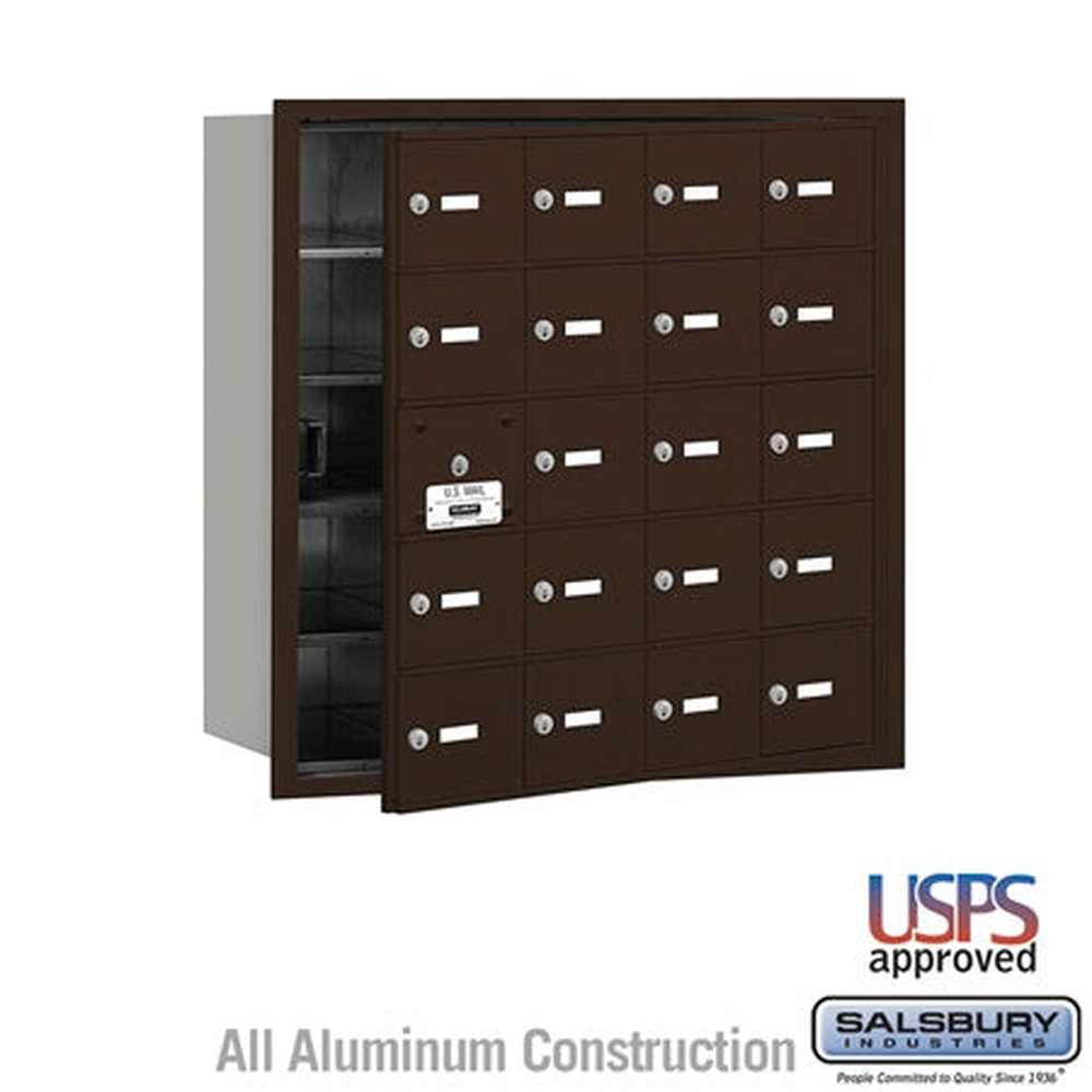 Salsbury Industries 3620ZFU bronze horizontal mailbox usps access