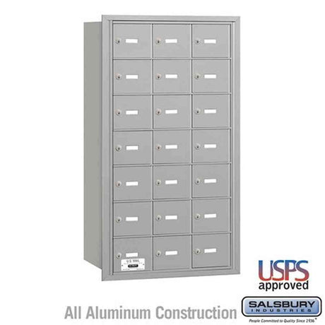 Salsbury Industries 3621ARU aluminum horizontal mailbox usps access