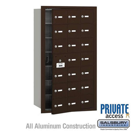 Salsbury Industries 3621ZFP bronze horizontal mailbox private access