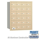 Salsbury Industries 3624SRP sandstone horizontal mailbox private access
