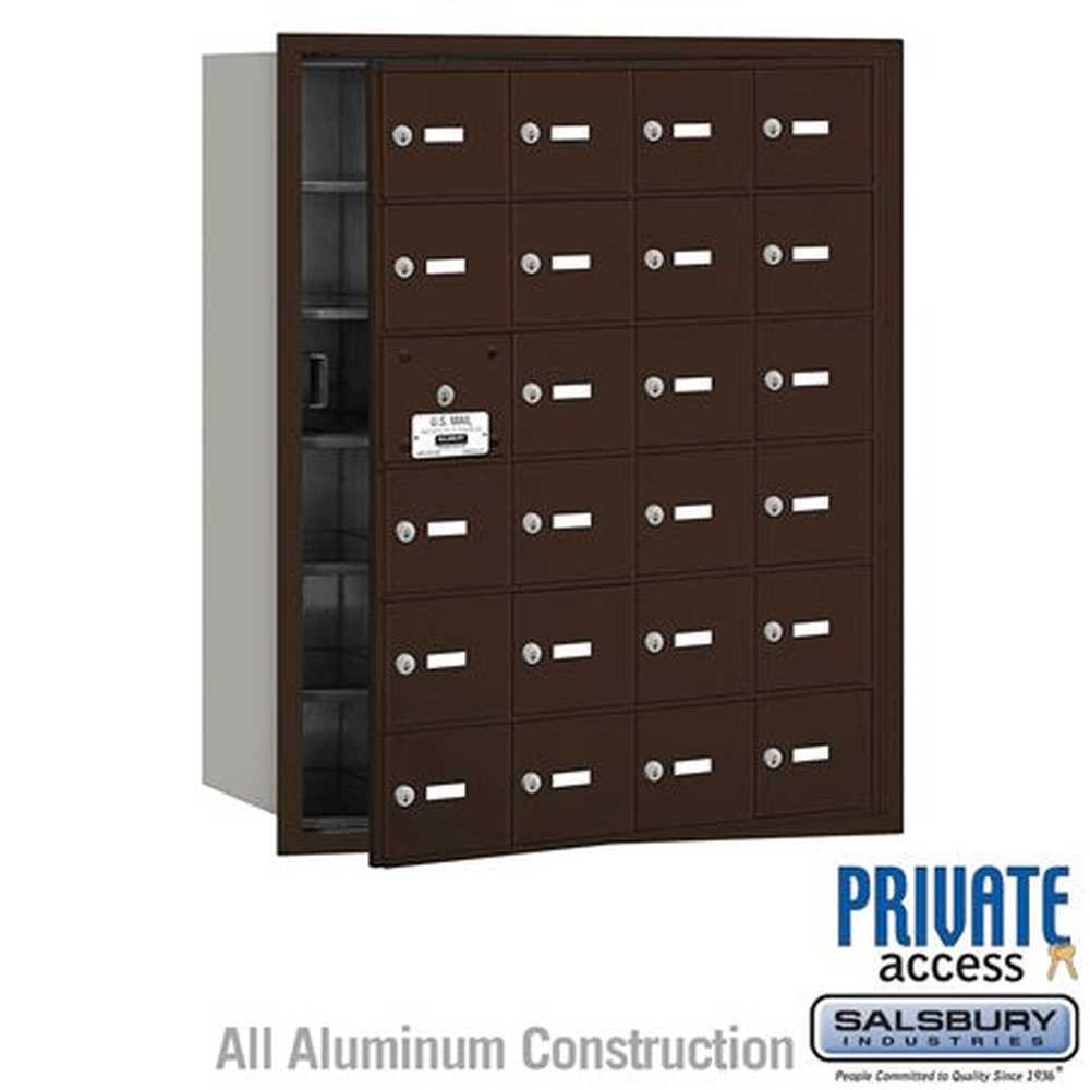 Salsbury Industries 3624ZFP bronze horizontal mailbox private access