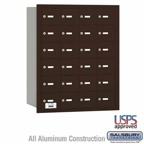 Salsbury Industries 3624ZRU bronze horizontal mailbox usps access