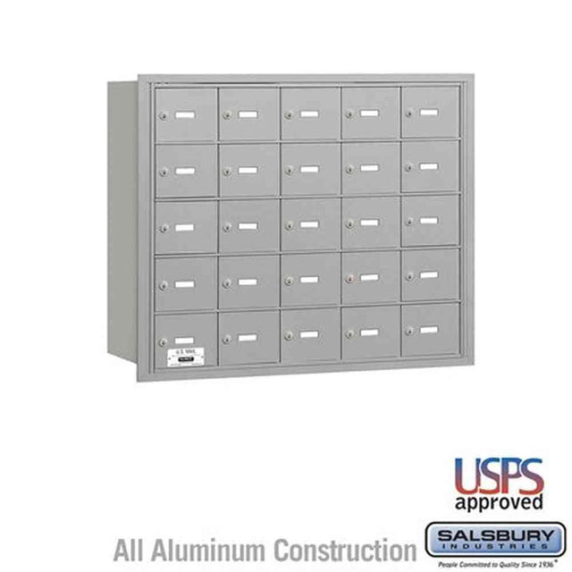 Salsbury Industries 3625ARU aluminum horizontal mailbox usps access