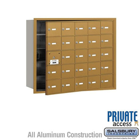 Salsbury Industries 3625GFP gold horizontal mailbox private access