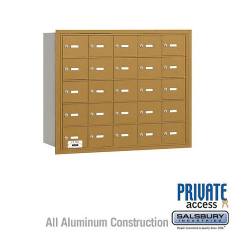 Salsbury Industries 3625GRP gold horizontal mailbox private access