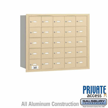 Salsbury Industries 3625SRP sandstone horizontal mailbox private access