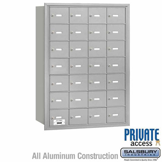 Salsbury Industries 3628ARP aluminum horizontal mailbox private access