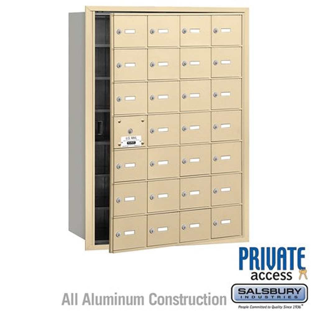 Salsbury Industries 3628SFP sandstone horizontal mailbox private access