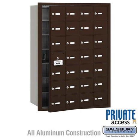 Salsbury Industries 3628ZFP bronze horizontal mailbox private access