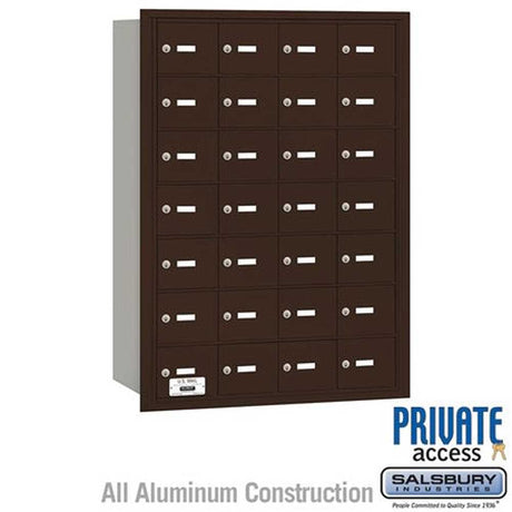 Salsbury Industries 3628ZRP bronze horizontal mailbox private access