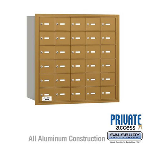 Salsbury Industries 3630GRP gold horizontal mailbox private access