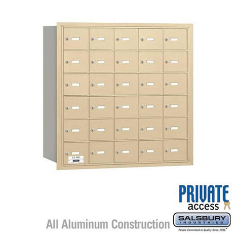 Salsbury Industries 3630SRP sandstone horizontal mailbox private access