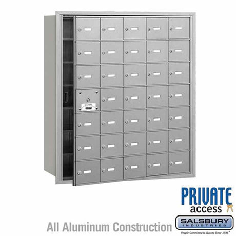 Salsbury Industries 3635AFP aluminum horizontal mailbox private access