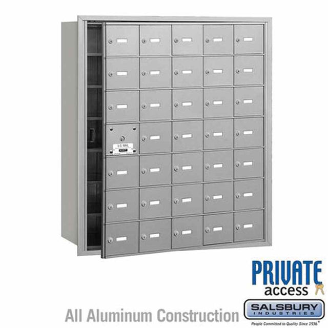 Salsbury Industries 3635AFP aluminum horizontal mailbox private access