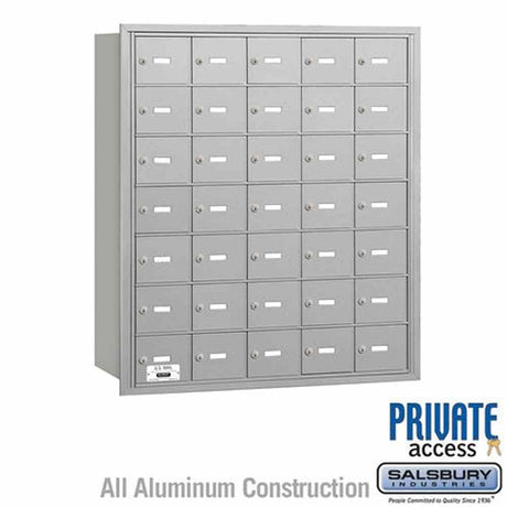 Salsbury Industries 3635ARP aluminum horizontal mailbox private access