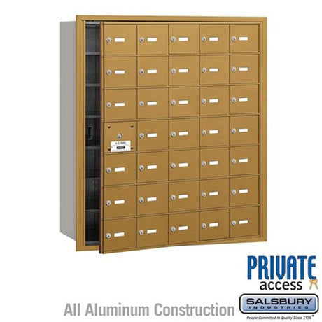Salsbury Industries 3635GFP gold horizontal mailbox private access