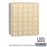 Salsbury Industries 3635SRU sandstone horizontal mailbox usps access