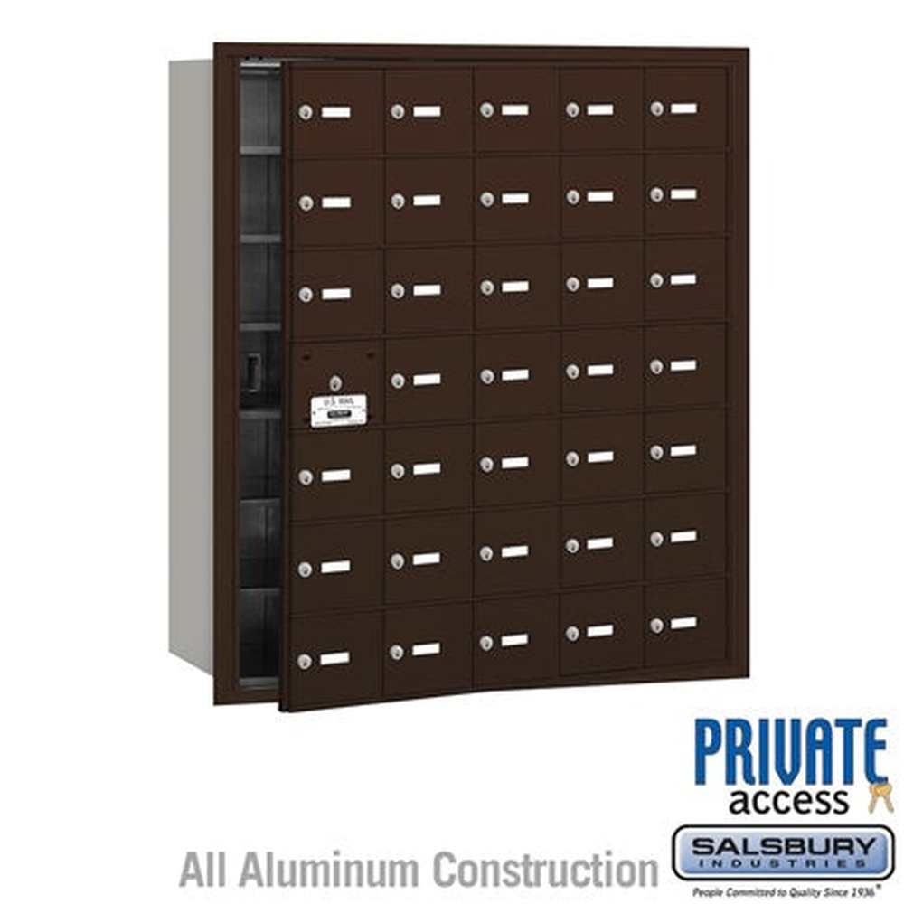 Salsbury Industries 3635ZFP bronze horizontal mailbox private access