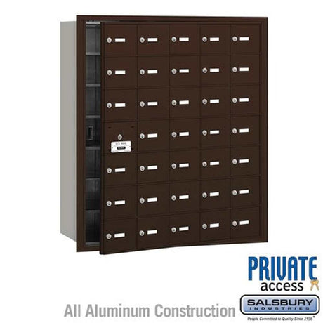 Salsbury Industries 3635ZFP bronze horizontal mailbox private access