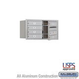 Salsbury Industries 3704D-06AFU-06-FU 4C Horizontal Mailbox 4 Door High Front Loading USPS Access Aluminum