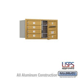 Salsbury Industries 3704D-06GFU-06-FU 4C Horizontal Mailbox 4 Door High Front Loading USPS Access Gold