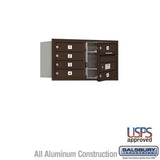 Salsbury Industries 3704D-06ZFU-06-FU 4C Horizontal Mailbox 4 Door High Front Loading USPS Access Bronze